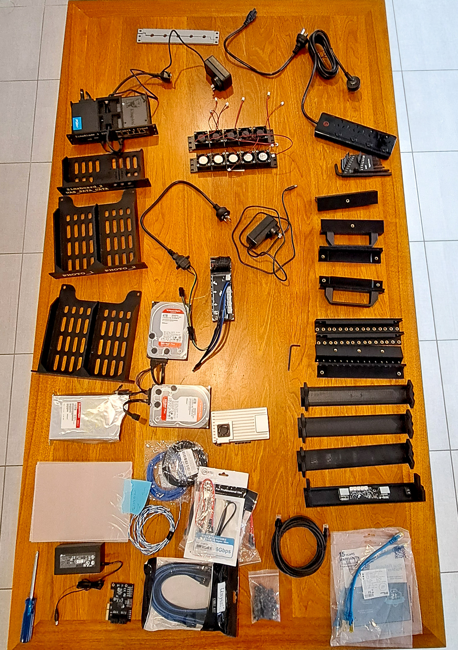 Overview of some of the components that made up the homelab system