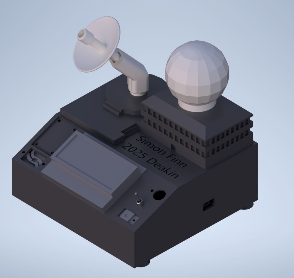 CAD model of the radar-station-inspired enclosure